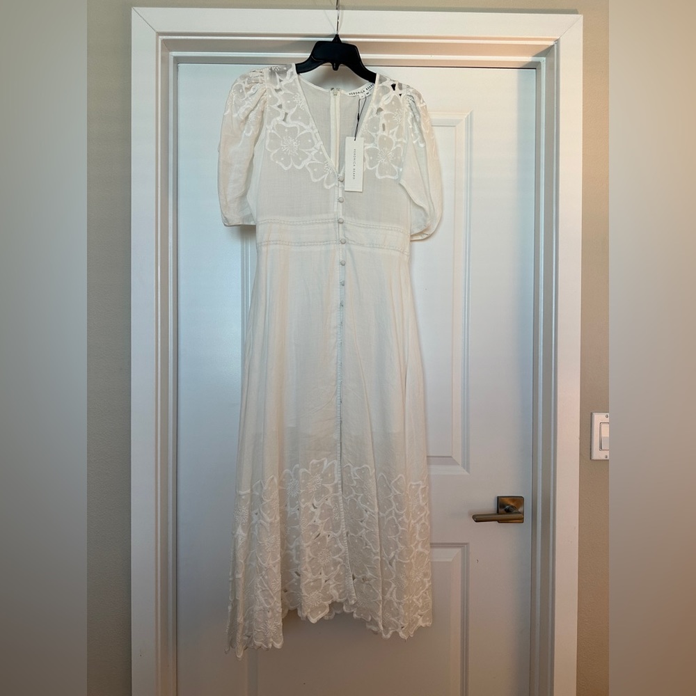 Veronica Beard Cream Eyelet Maxi Dress - Picture 3 of 8